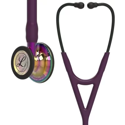 Estetoscópio 3M Littmann Cardiology IV 6239 - Tubo Roxo e Acabamento Rainbow de Alto Polimento