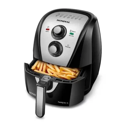 Fritadeira Sem Óleo Air Fryer 4L, Mondial, Preto Inox, 1500W, 110V - AFN-40-BI