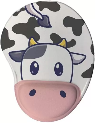 Mouse pad Divertido Ergonômico Vaca Kawaii