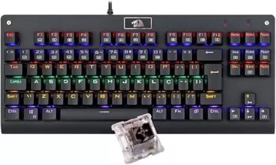 Teclado Mecânico Redragon Dark Avenger Preto Iluminação Rainbow Switch Marrom K568R